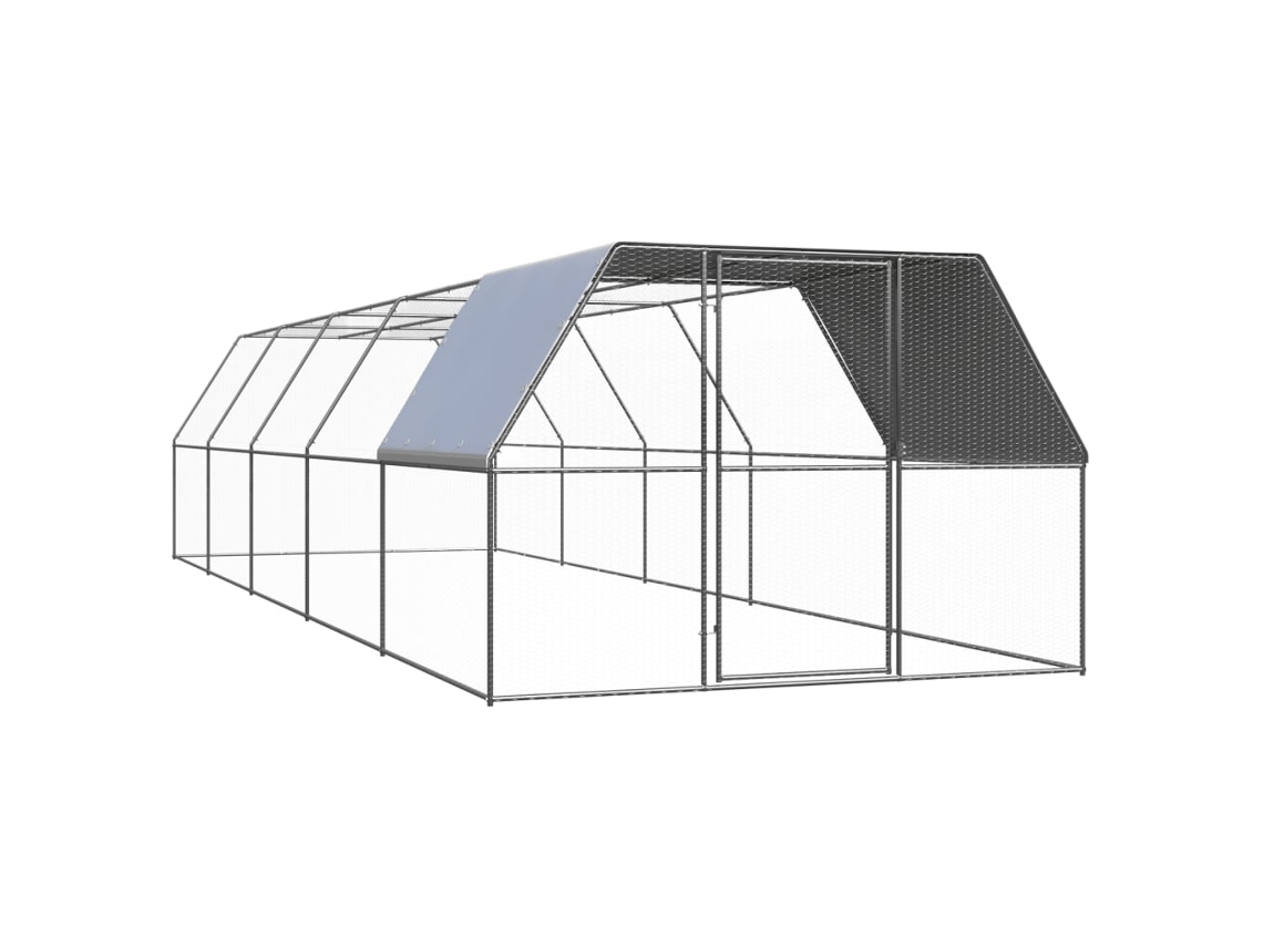 Vidaxl Galinheiro De Exterior 3x10x2 M Aço Galvanizado
