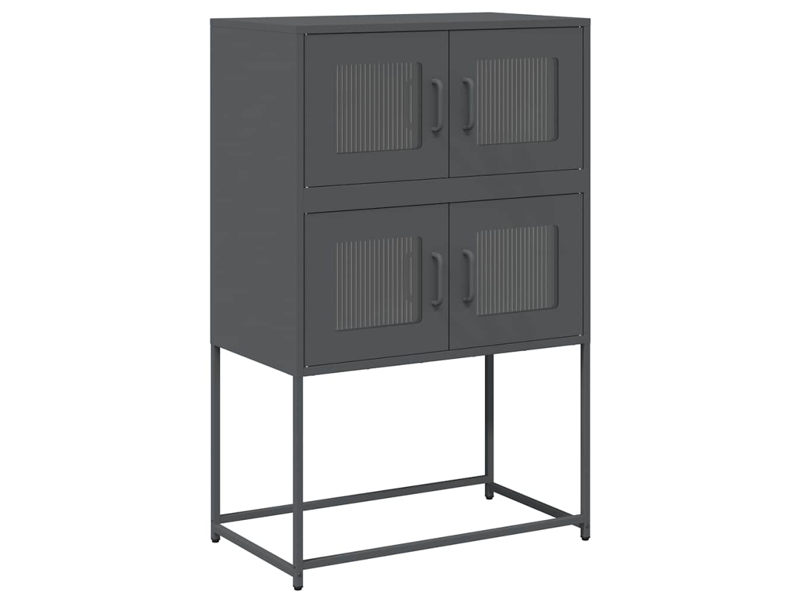 Aparador alto 68x39x107 cm Aço Antracite MAISON EXCLUSIVE