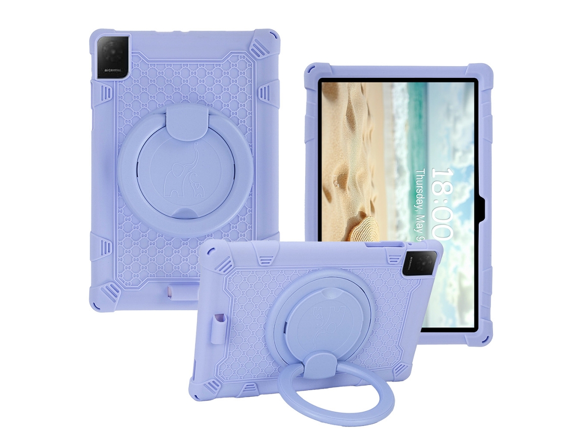 Capa Para Tcl Tab 10l Gen 4, 10.1 Polegadas, Silicone Czhhmart Lilás Claro