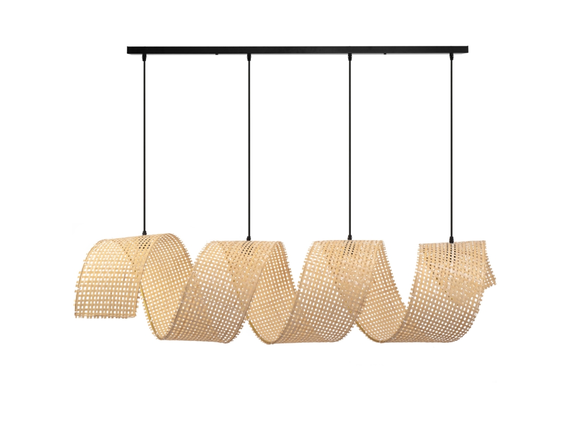 Candeeiro Suspenso Rea App1643-4cp Spiral Boho Beige 160cm