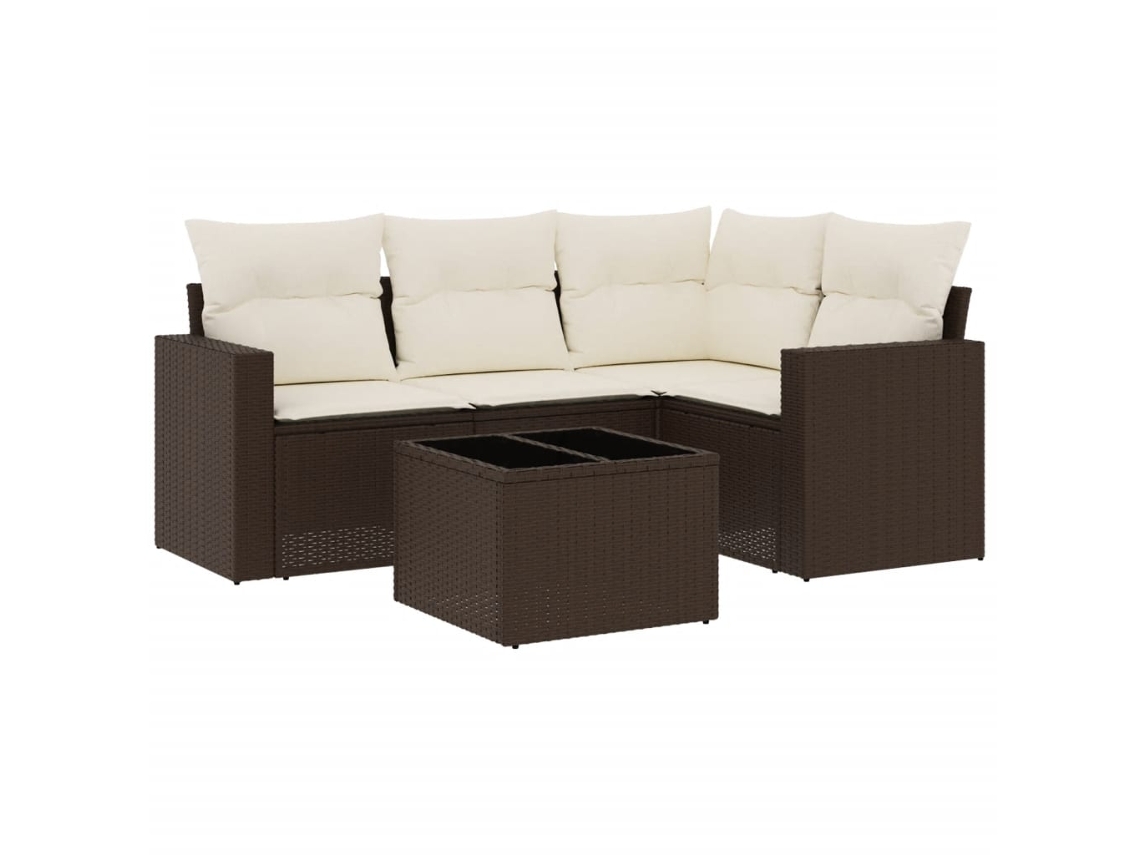 Garden Sofa Set, Garden Sofa Sets Vidaxl Marrom Rattan / Vime (n/a)