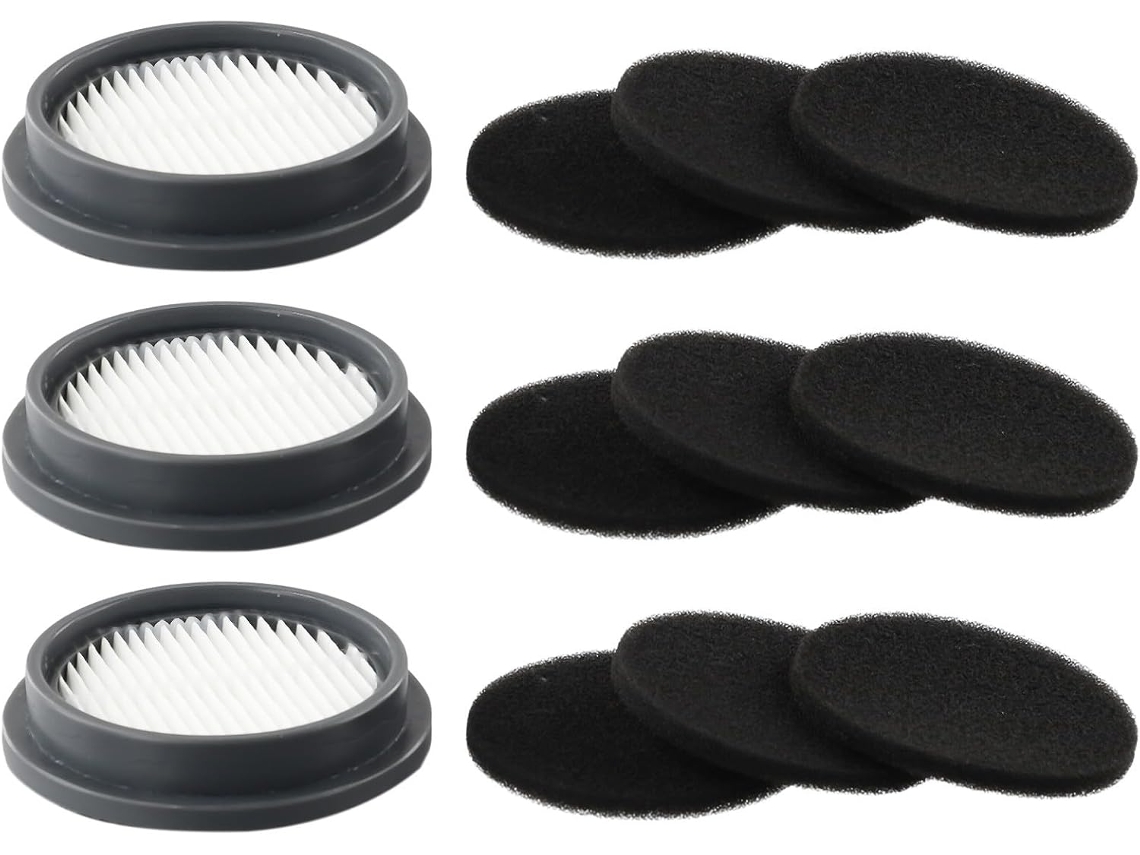 Conjunto De 3 Filtros E 9 Esponjas Para Aspirador Pó Afoddon