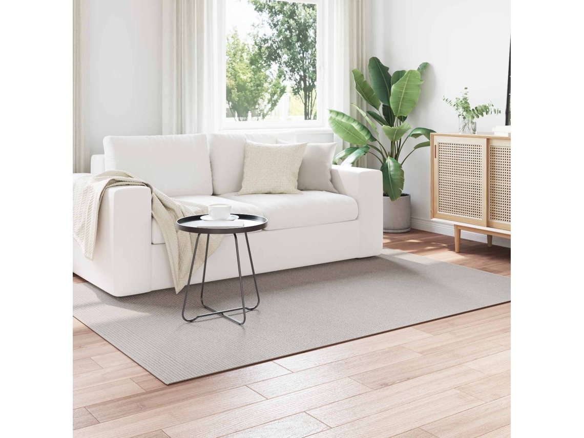 Vidaxl Tapete Interno Lugo Creme 230 X 160 Cm Poliéster