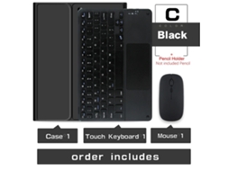 Capa Com Teclado Para Tablet Lurelia, Compatível Com I Pad Pro De 11" (prestige 2024, Preto, Teclado Bluetooth, Rato 2.4g