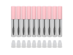 10 Peças De Tubo De Máscara De Cílios Vazio Reutilizável 10ml Para Maquiagem Diy Com Tampa Anti-vazamento