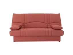 Sofá cama de 3 lugares - Tecido terracota - 190 x 92 cm AUCUNE