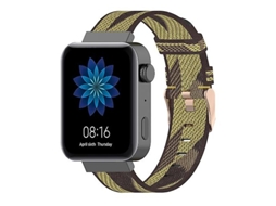 Bracelete de Relógio de Nylon com Listra de 18 Mm para Relógio Xiaomi Mi Garmin Vivomove 3S / Vivoactive 4S Amarelo VENISYMLIS