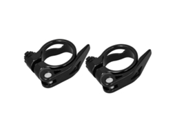 Abraçadeira rápida Mali para selim de bicicleta, 34.9mm, alumínio preto