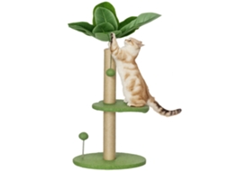 Árvore Para Verde Gatos Com Arranhador, Plataformas E Bolas De Brinquedo, Torre Pelúcia Aglomerado Ø40x83 Cm,