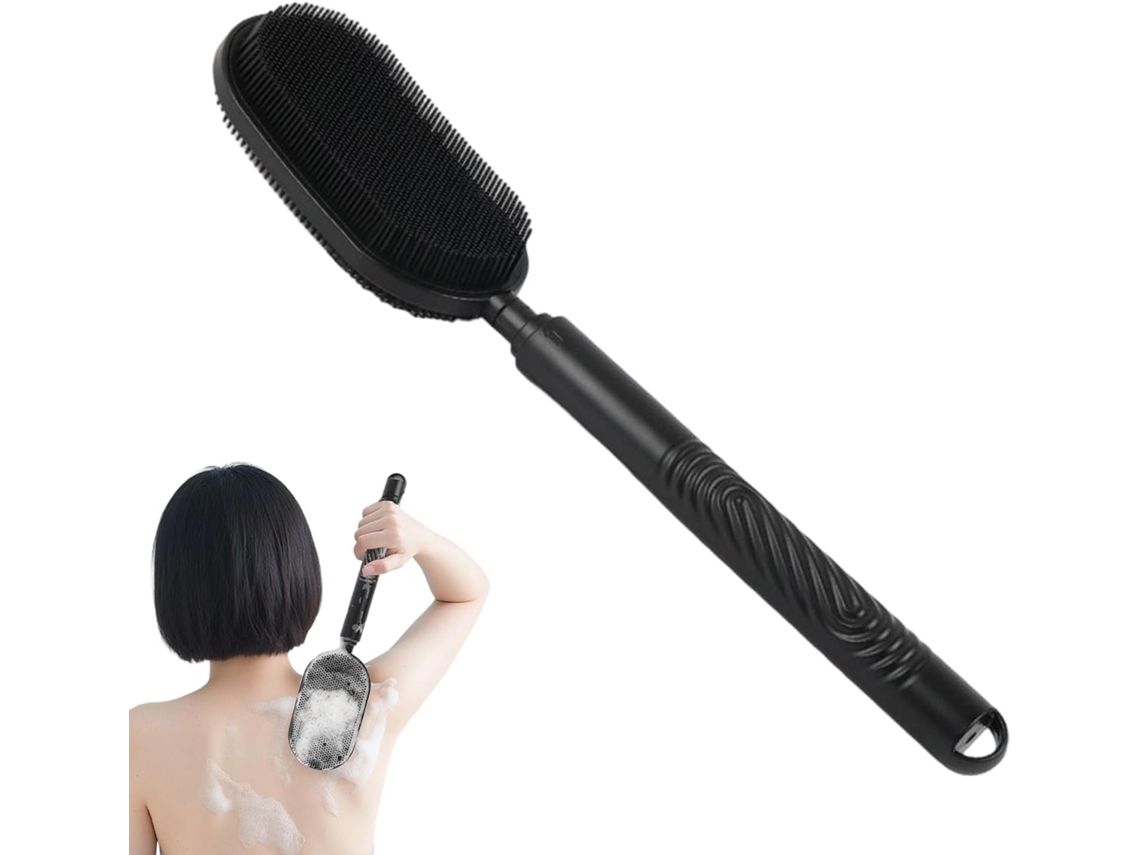 Escova De Massagem Corporal Para As Costas No Chuveiro, Cabo Longo Retrátil De Silicone | Escova Banho Corporal