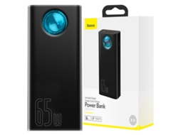 Powerbank Baseus Amblight 30000mah, 4xusb, Usb-c, 65w (preto)