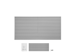 Painéis de Parede Ripas Pvc 1225 X 2450 20 Mm para Garagem com Acessórios, Painel Ajustável Estrutura Encaixe e Corte Armazenamento Exibição, Cinza