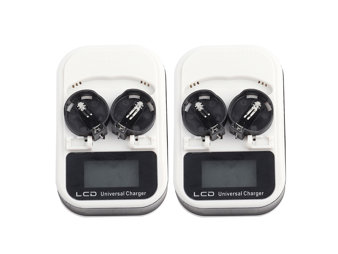 Cargador Recargable Lcd De 2 Piezas Para Baterías Botón De Litio Lir2016 Lir2025 Lir2032
