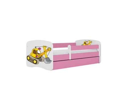 Cama 160 X 80 Cm Kocot Kids Com Gaveta E Colchão Babydreams Digger Pink
