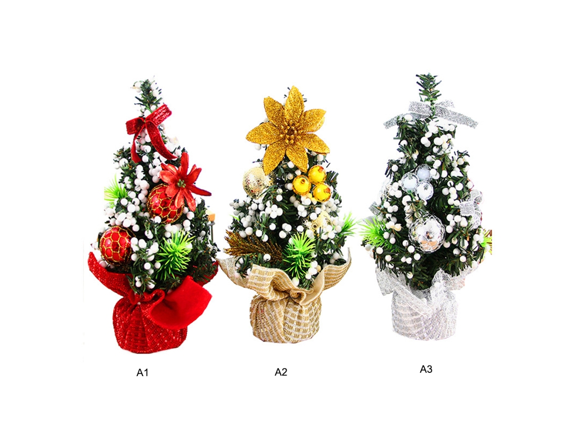 Mini Árvore De Natal (enfeite De Mesa De 20*10cm, Presente Para Crianças) Eoocoo