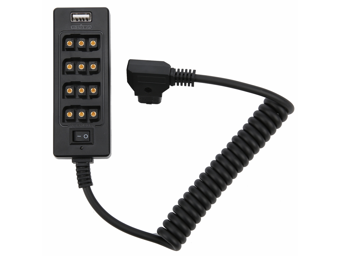 Conector D-tap Macho A 4 Puertos Hembra Hub Splitter Cable Para Batería Cámara Vlock