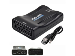 Adaptador Scart Para Hdmi 1080p, Conversor De Vídeo E Áudio, Cabo Usb Para Tv E Dvd. Aquaforge