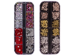 Broca De Fundo Plano Com Strass Para Aprimoramento De Unhas -St-08 ZMDECQNA 2 Un