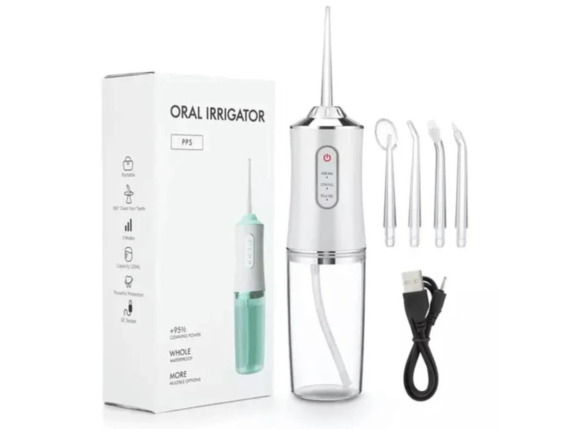 Irrigador Oral Yizhood Branco Recarregável Dental Portátil De Flosser Usb