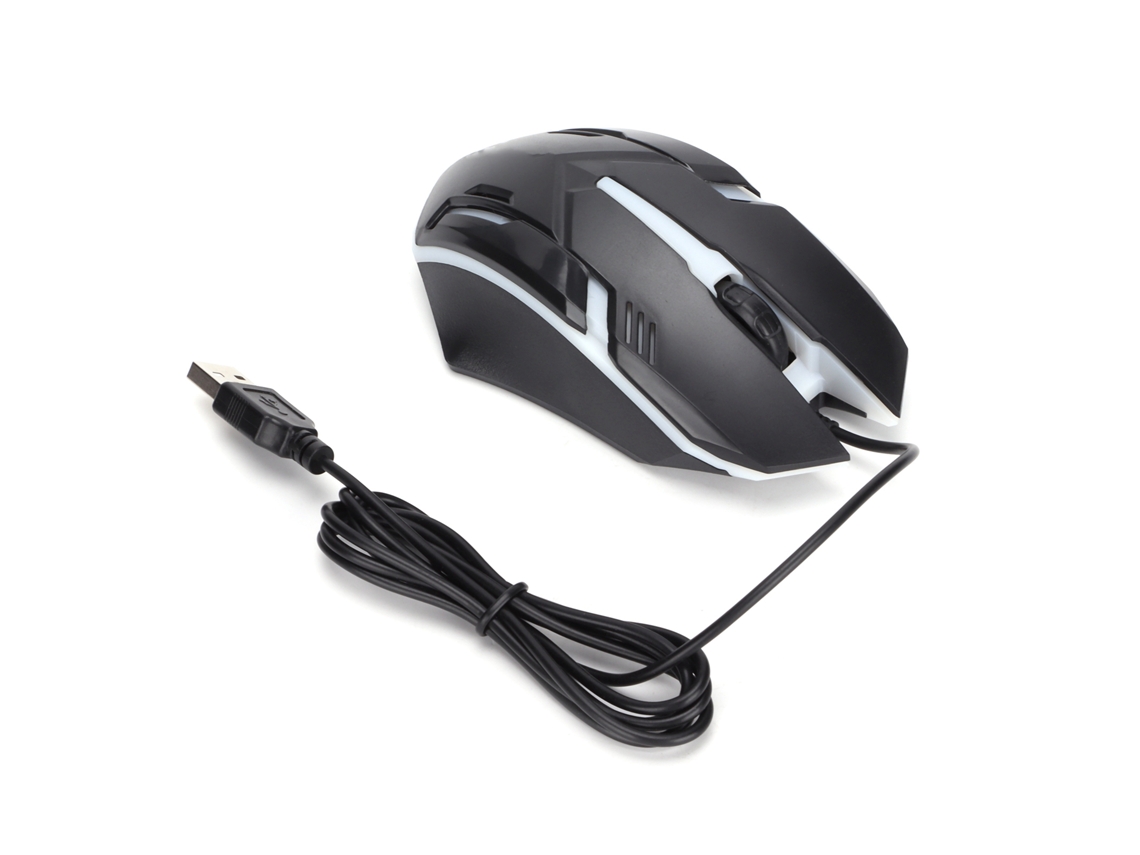 Aetheria mouse Óptico com Fio Usb para Gaming e Escritório D280 Luminoso 1000dpi Preto