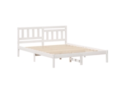 Conjunto 1 Estrado De Cama Plataforma Vidaxl Branco Madeira De Pinho Maciça (140 X 200 Cm)