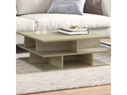 Vidaxl Mesa De Centro 70x70x29 Cm Contraplacado Carvalho Sonoma