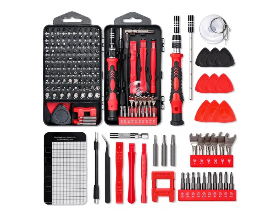 Conjunto De Chaves De Fenda Magnéticas De Precisão Com Conjunto De Bits 115 Peças Reparo Brilvibera