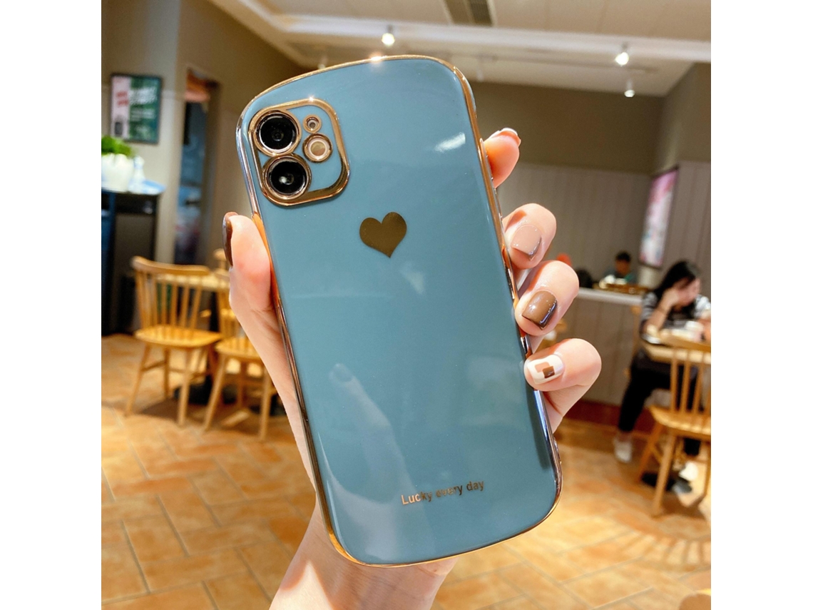 Capa LAXISCREED Apple Grandma Gray Coração Electroplado