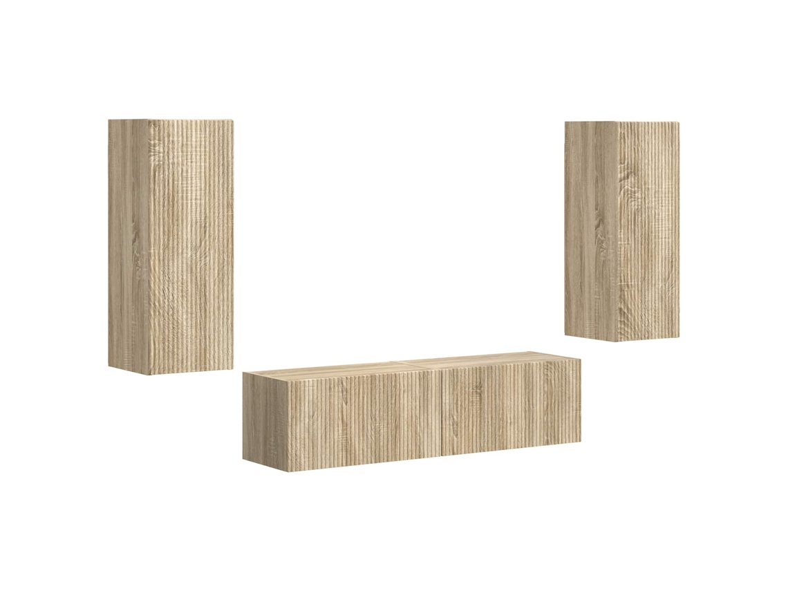 Conjunto de TV Móvel de Parede 2 Peças Carvalho Sonoma MAISON EXCLUSIVE