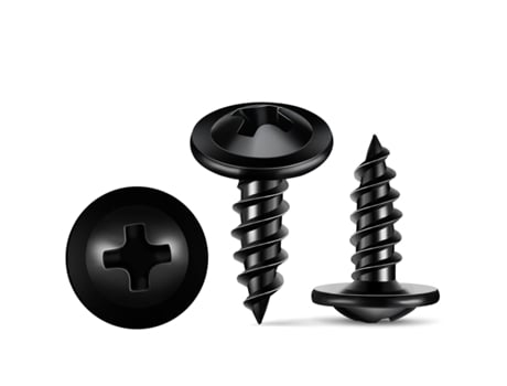 400 Unidades Parafusos De Madeira M4.2 X 12mm, Pretos, Cabeça Truss Modificada, Revestidos Com Camada De Óxido Para Resistência À Corrosão Tpohh