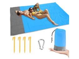 Manta de Praia Portátil Anti areia, Impermeável, Tamanho Familiar para Camping, Viagem, Passeio ao Ar Livre