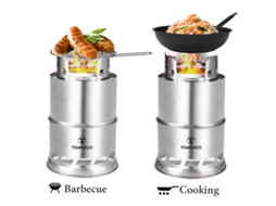 Estufa de Camping Portátil Tomshoo Aço Inox