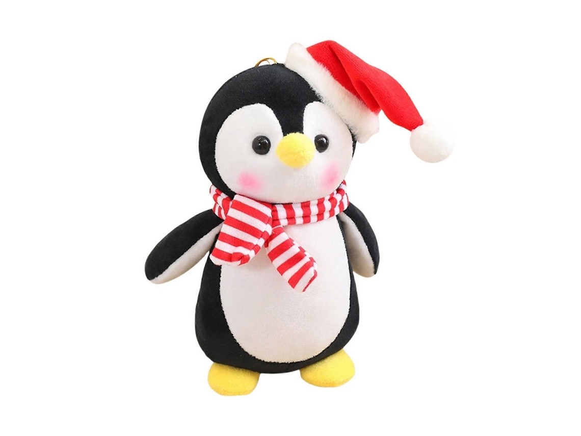 Pinguim De Natal De Pelúcia, Com Chapéu E Cachecol, Enfeite