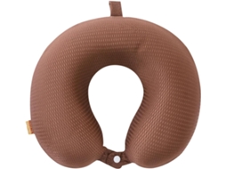 Travesseiro Cervical Para Viagem, Travesseiro De Viagem De Espuma Viscoelástica Formato U Para Suporte De Pescoço E Cabeça, Marrom