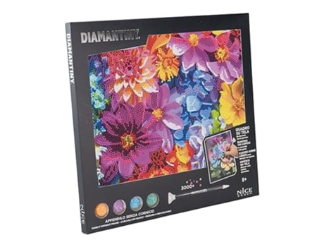 Pintura de flores com números e cores (Pintura de diamantes, 96582, Nicep25)