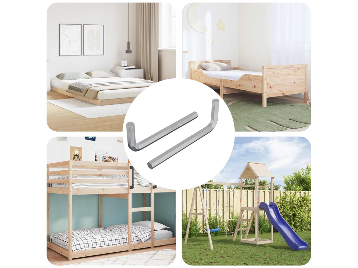 Vidaxl Chave Hexagonal 2 Pcs Prateado 32 X 86 Mm Aço
