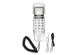Telefone de parede Mali mini kxt888cid com display lcd, prata