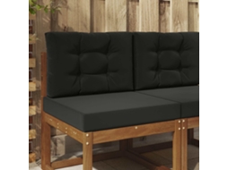 Vidaxl Almofada Para Sofá Externo Poliéster Preto 60 X 60 Cm