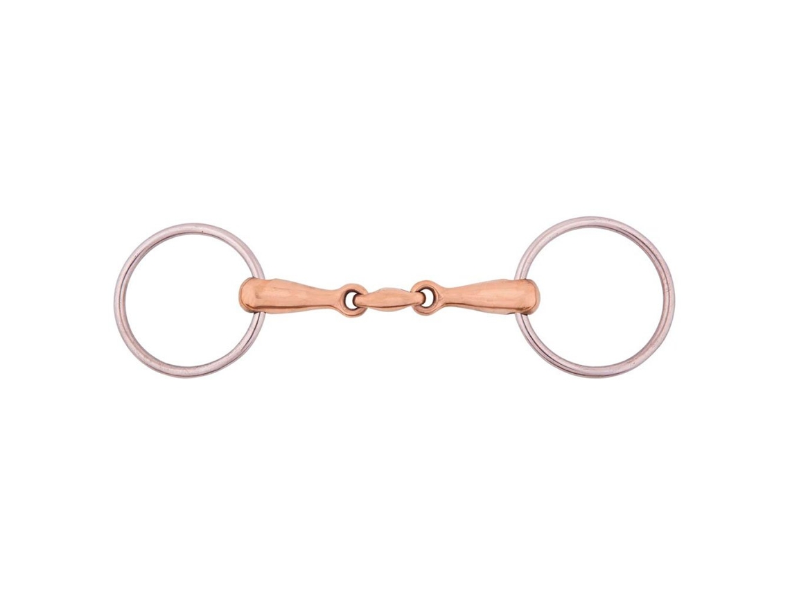Bridões Articulados Duplos Brigadeiro Cuprion 18 Mm Dourado 12.5 Cmbr