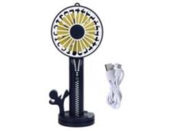 Ventilador Portátil De Mão Destacável Com 3 Níveis De Velocidade Do Vento E Recarregável Via Usb