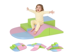 Conjunto 6 Blocos Construção Crianças Escalar Engatinhar Multicolor