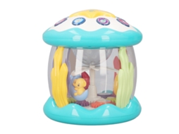 Mali brinquedo de Tambor Musical Infantil com Luzes Coloridas Rotação Seguro para Bebê 12+ Meses