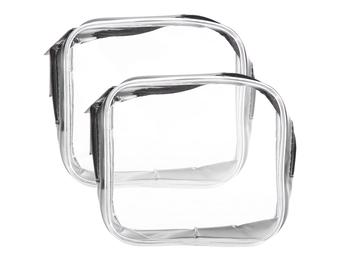 Saco De Maquiagem Transparente Pvc Para Armazenamento Cosméticos Viagem E Casa