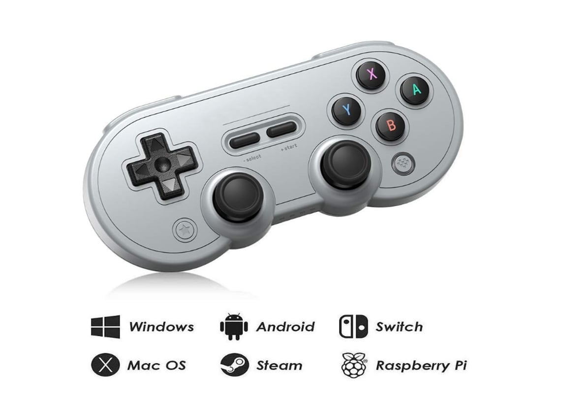 Controlador Bluetooth Sem Fio com Joysticks Cabo Usb-C Gamepad para Mac Pc Android Nintendo Switch Windows Macos Steam Branco YIZHOOD