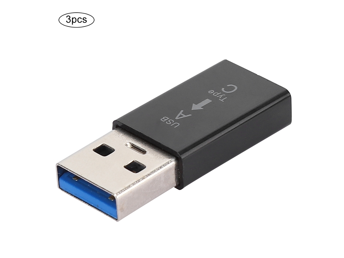 Adaptador (conector Usb3.0a Macho Para Tipo-c Fêmea Para Conexão De Dispositivos)