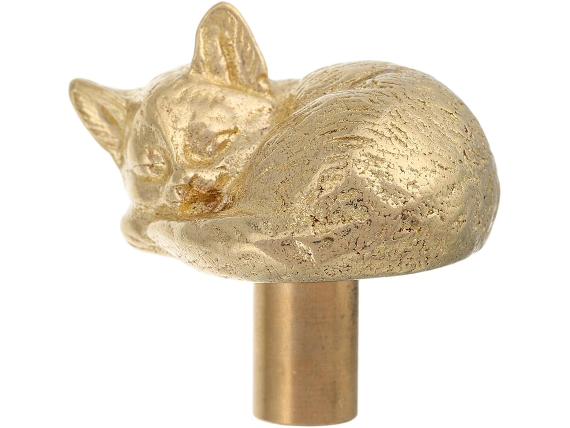 Puxador De Porta Armário Uonlytech Em Cobre Dourado Com Formato Gato, Com Superfície Lisa E Refinada, Ideal Para Portas