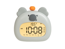 Despertador Infantil Koala, Usb C Recarregável, Abssilicone, Cinza Dureforward