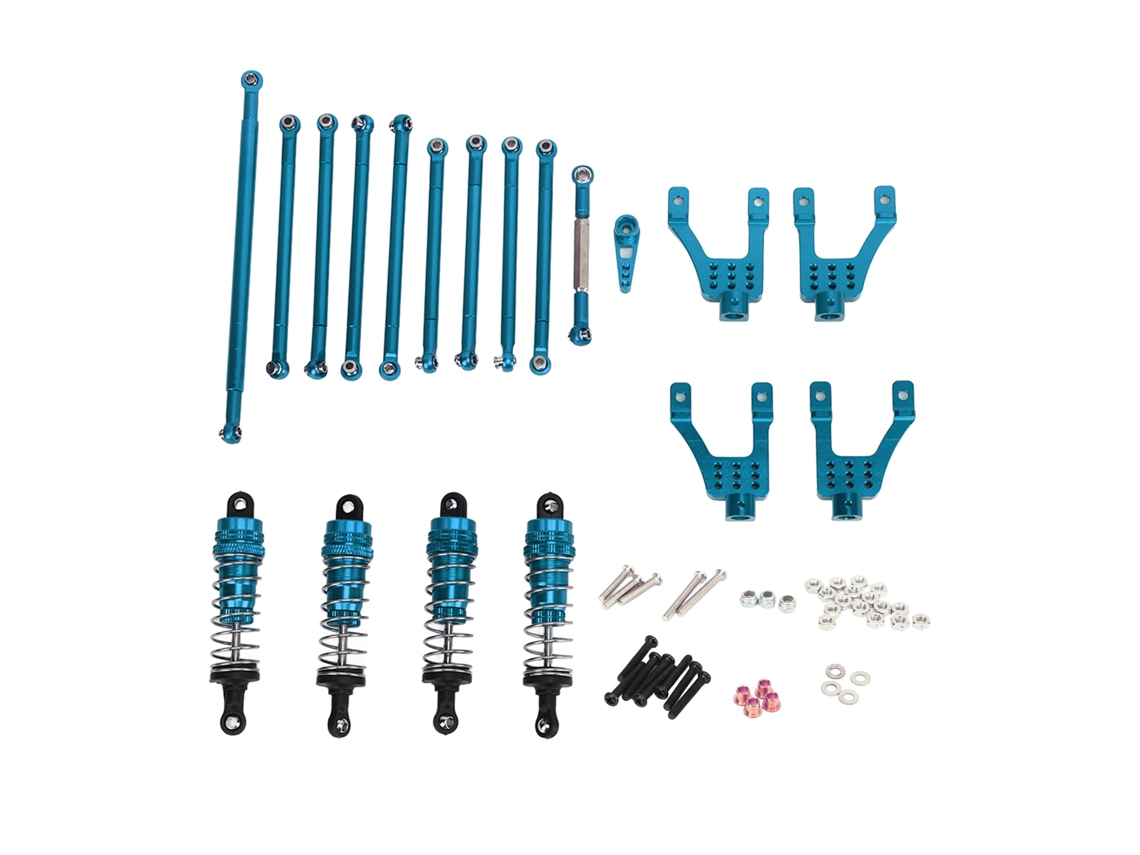 Kit De Modificação Para Carro Rc Mn86 1:12 Com Bastões De Direção, Tração E Amortecedores Azul