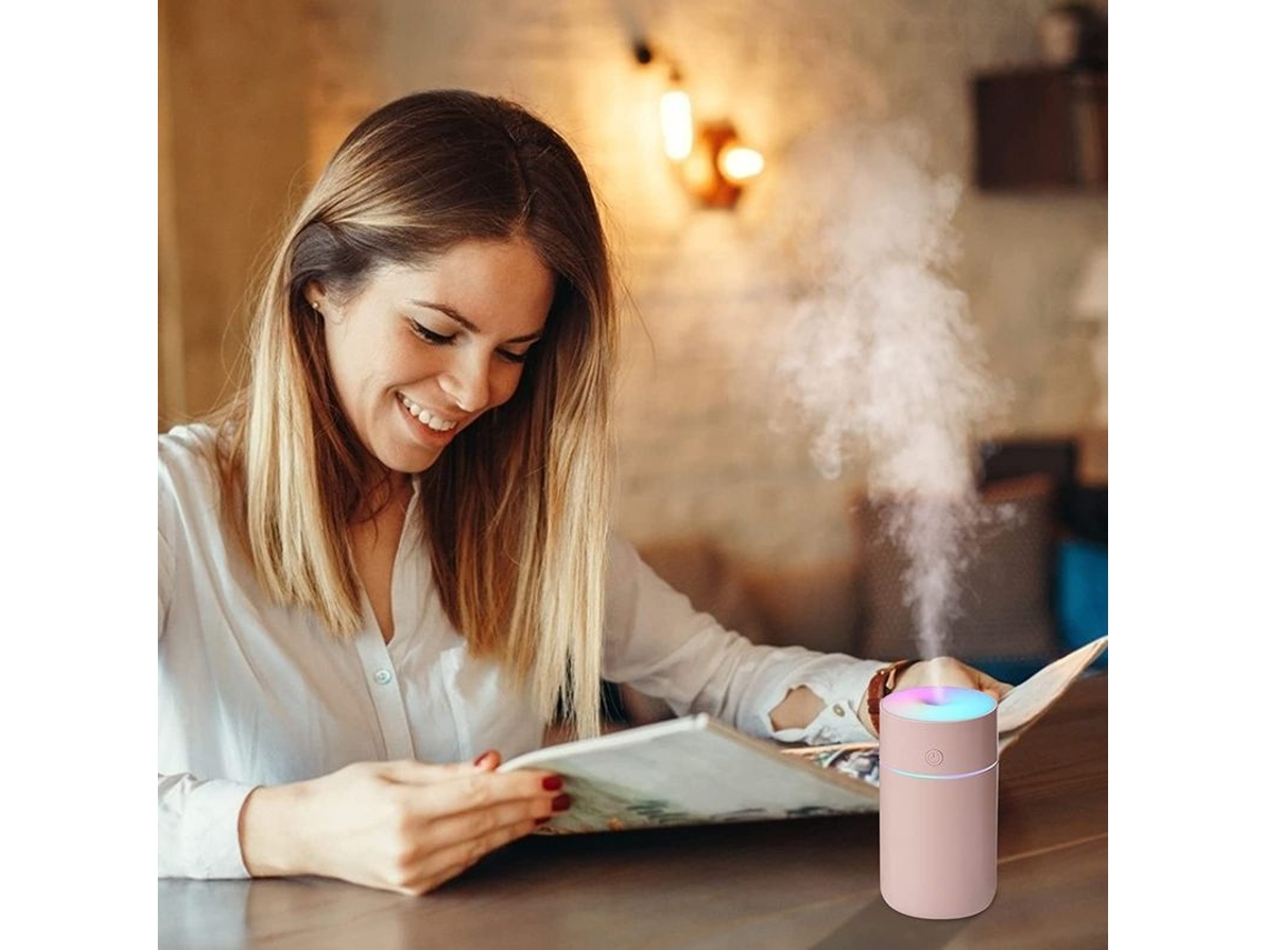 Difusor de aroma Nova Line com luz de velas, umidificador de ar portátil sem fio, para casa e carro