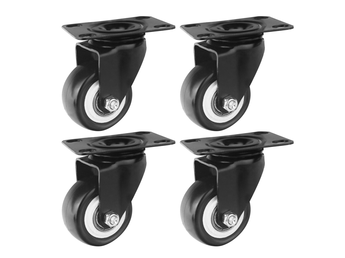 KOFIHETY Rodízios Pesados Para Manobras Lisadas Em Interior Externo, Giro Giratório De Grau Industrial Com Freio Flexível Para Operação Segura, Conjunto De 4,